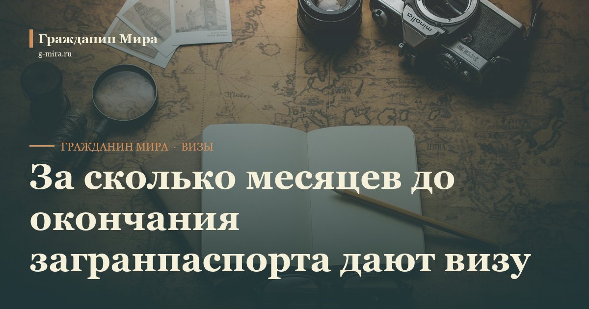 За сколько месяцев до окончания загранпаспорта дают визу: полная таблица